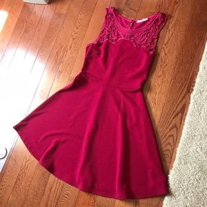 Magenta Lush Skater Style Dress
